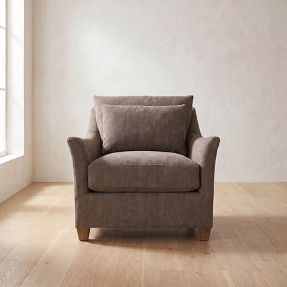 Moreau Chair in Charcoal Brown Performance Chenille