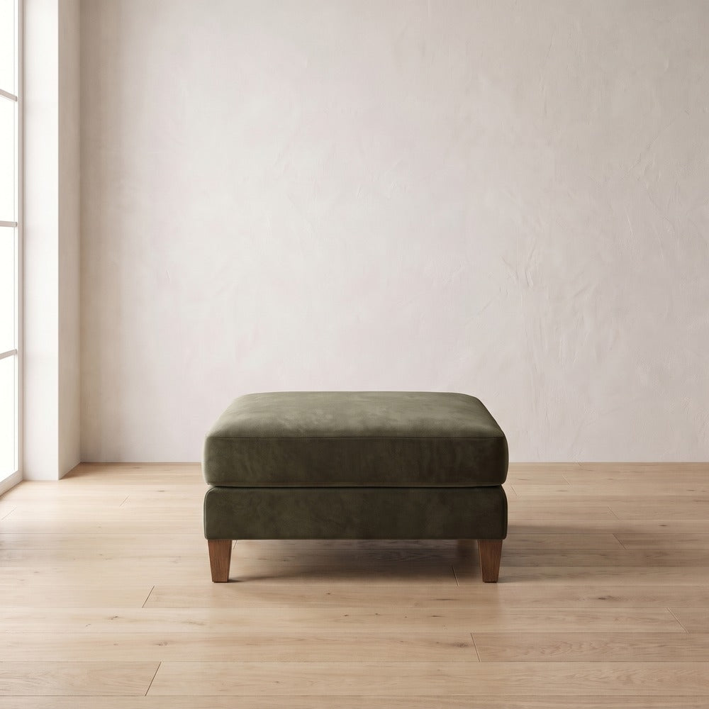 Moreau Ottoman in Sage Velvet