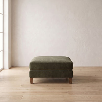 Moreau Ottoman in Sage Velvet