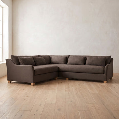 Moreau Sectional (L corner shown) in Bark Linen
