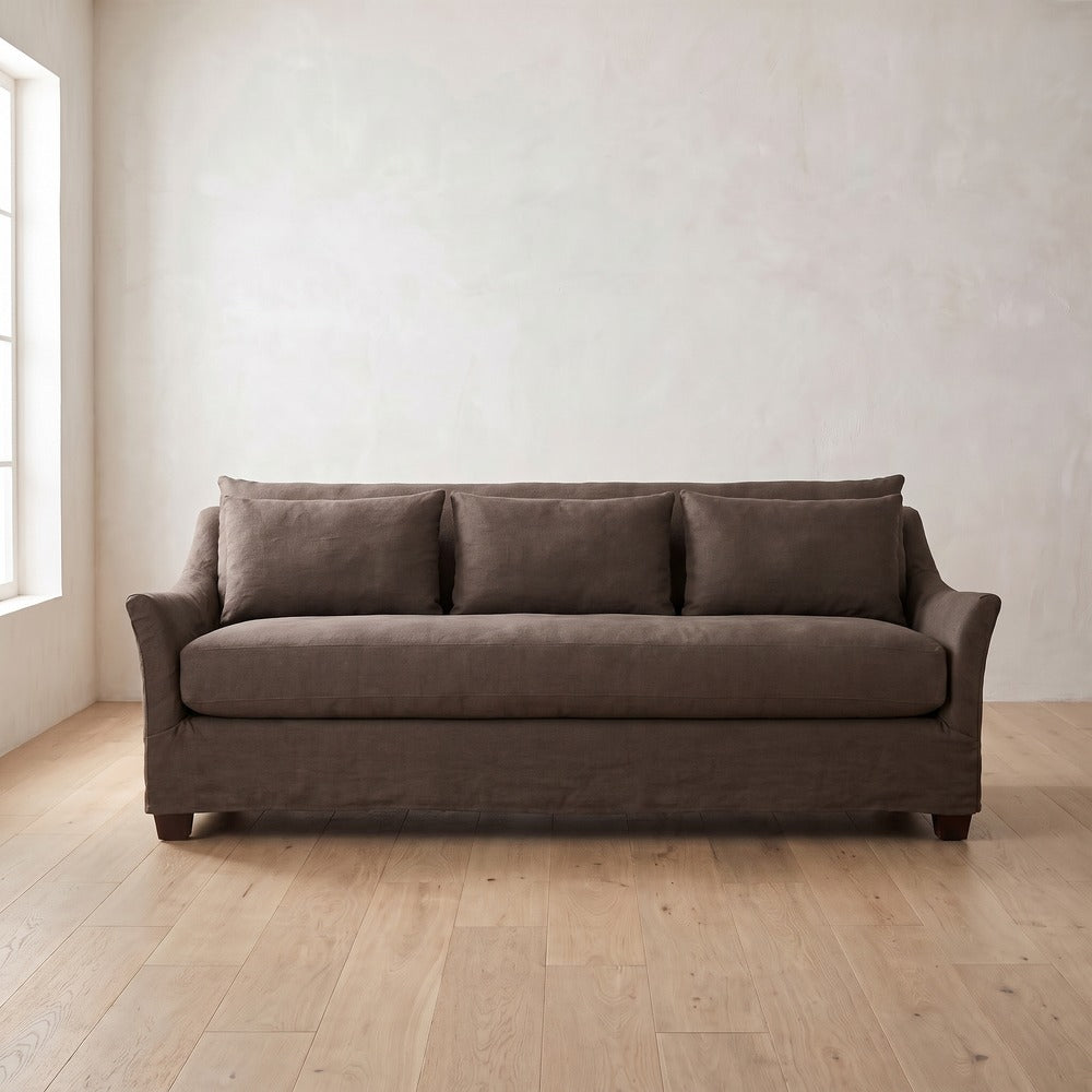 Moreau Sleeper Sofa in Bark Linen