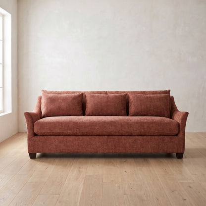 Moreau Sleeper Sofa in Brick Chenille