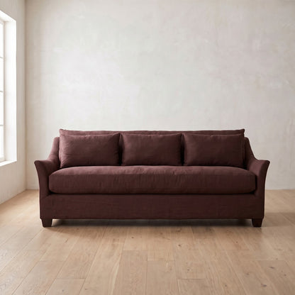Moreau Sleeper Sofa in Burgundy Linen