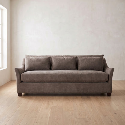 Moreau Sleeper Sofa in Charcoal Brown Performance Chenille