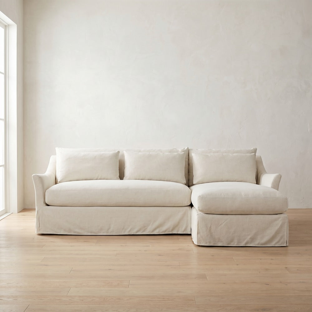 Moreau Slipcover Sectional (chaise shown)