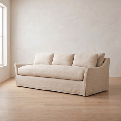 Moreau Slipcover Sleeper Sofa, styled at home