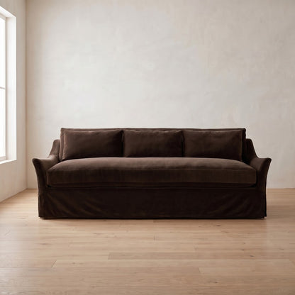 Moreau Slipcover Sleeper Sofa in Bark Velvet