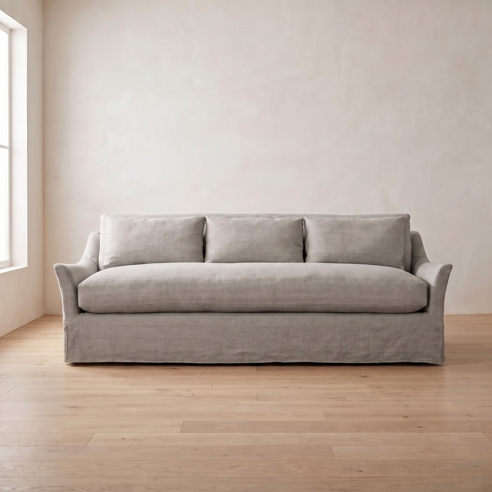 Moreau Slipcover Sleeper Sofa in Natural Linen
