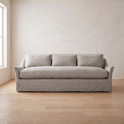 Moreau Slipcover Sleeper Sofa in Natural Linen