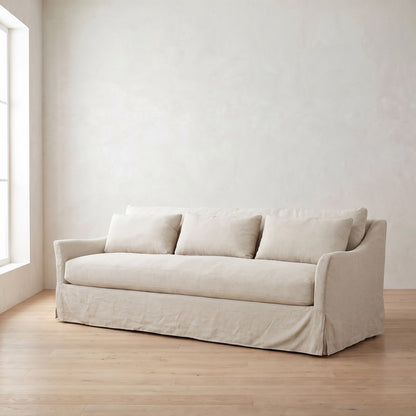 Moreau Slipcover Sofa, styled at home