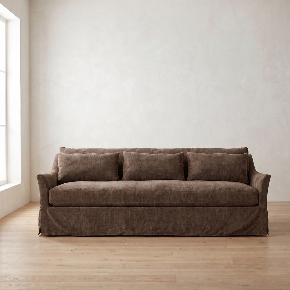Moreau Slipcover Sofa in Bark Chenille