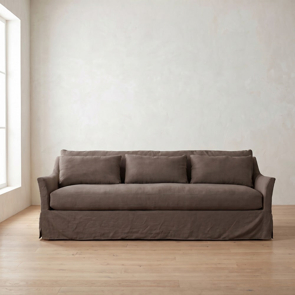 Moreau Slipcover Sofa in Bark Linen