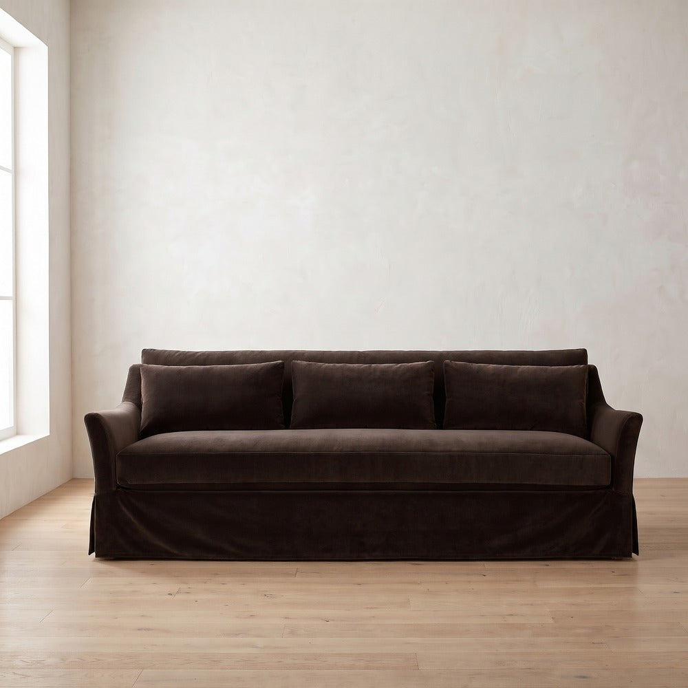 Moreau Slipcover Sofa in Bark Velvet