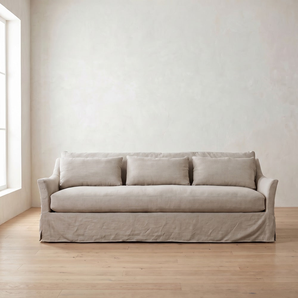 Moreau Slipcover Sofa in Natural Linen