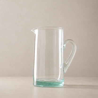 Moroccan Clear Glass Pitcher