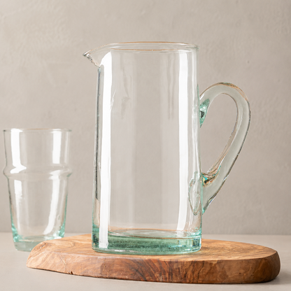 Moroccan Clear Glass Pitcher