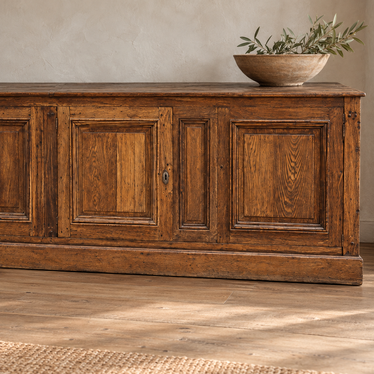 19th Century Oak Cabinet Base