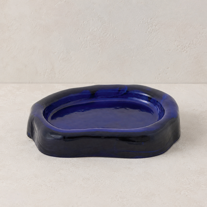 Organic Pressed Glass Dish