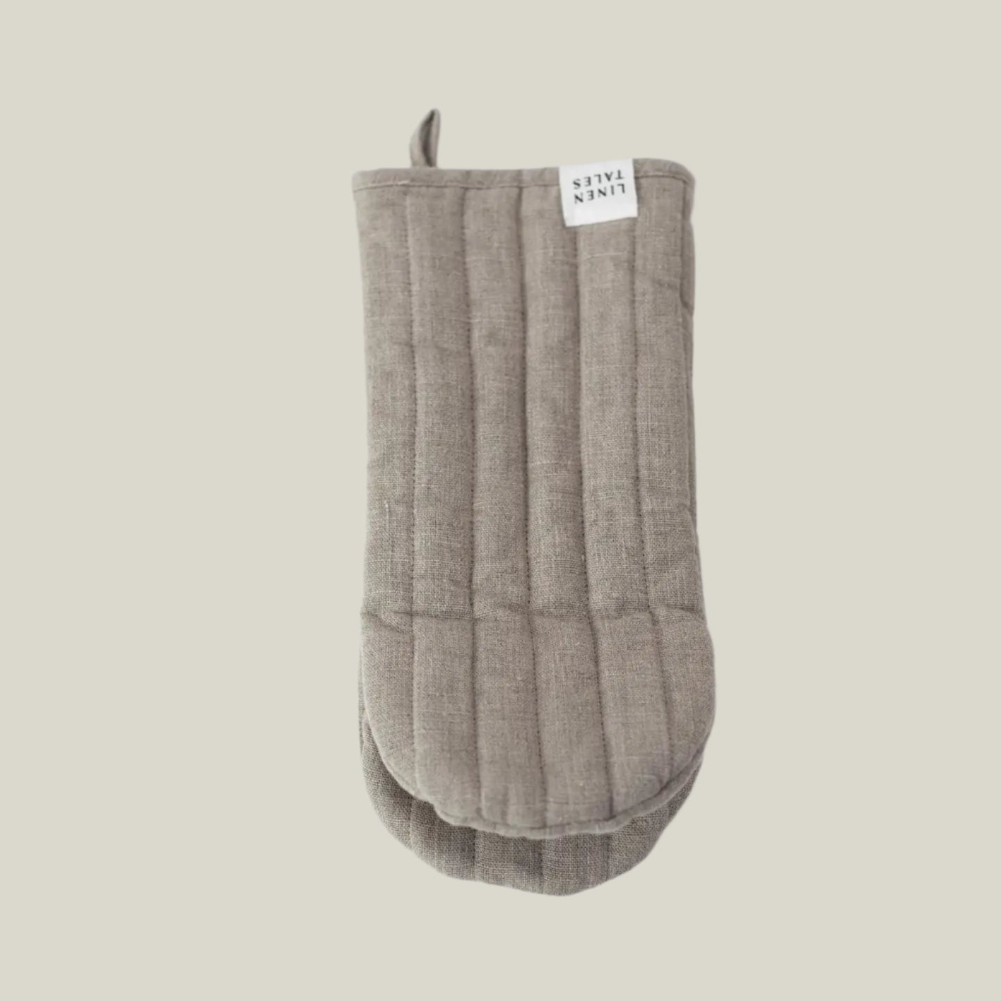 Quilted Linen Oven Mitt