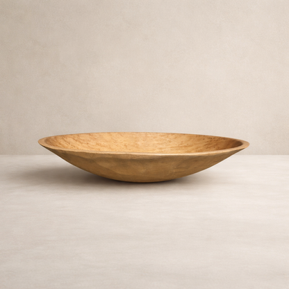 Oversized Oval Wood Serving Bowl