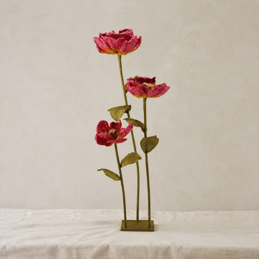 Paper Flowers with Stand