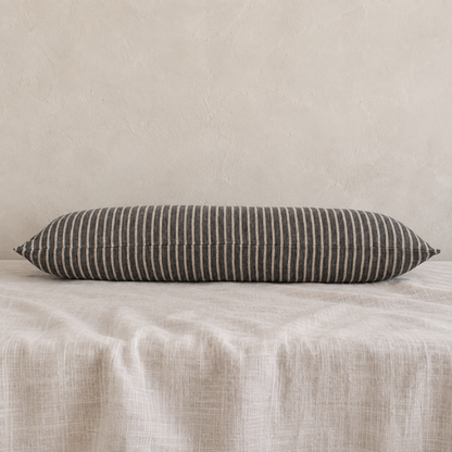 Pinstripe Linen Lumbar Pillow - 15"x42"