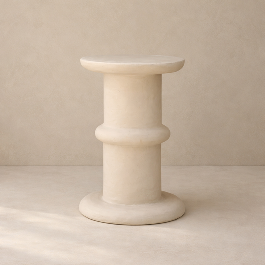 Plaster Round Side Table III