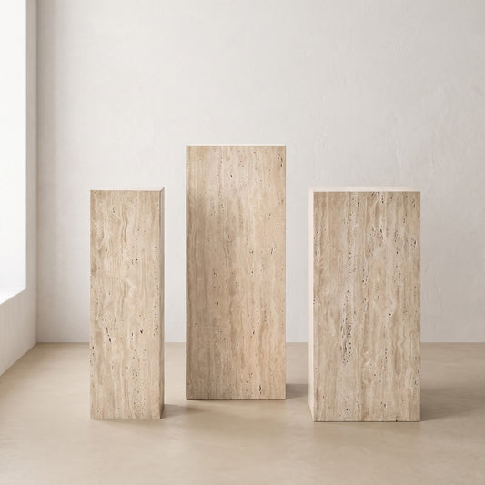 Plinth Travertine Tables