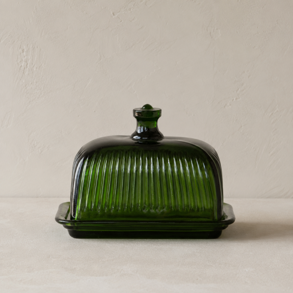 Pressed Glass Butter Dish