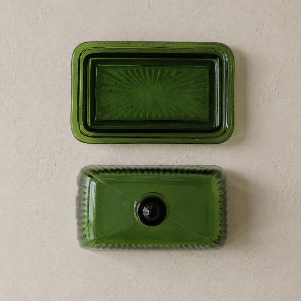 Pressed Glass Butter Dish