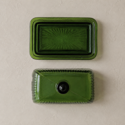 Pressed Glass Butter Dish