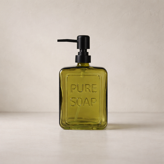 Pressed Glass Soap Dispenser