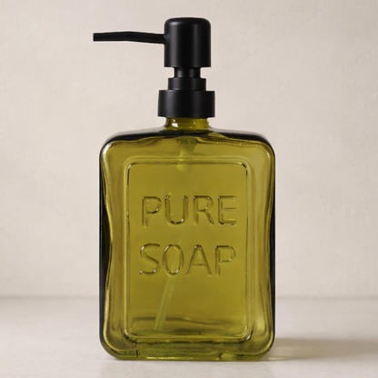 Pressed Glass Soap Dispenser