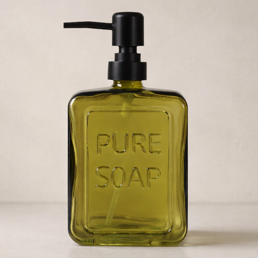 Pressed Glass Soap Dispenser
