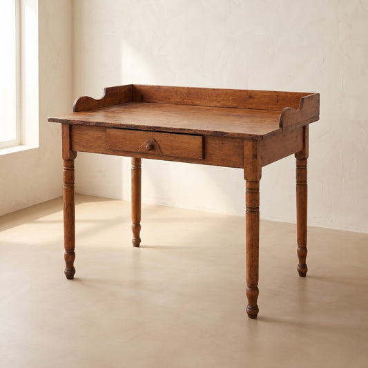 Primitive Pine Desk, alternate view