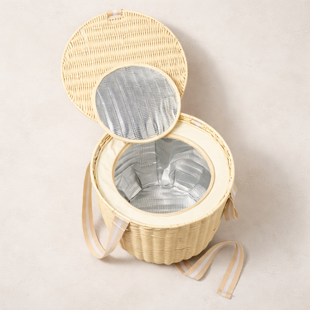 Round Picnic Cooler Basket