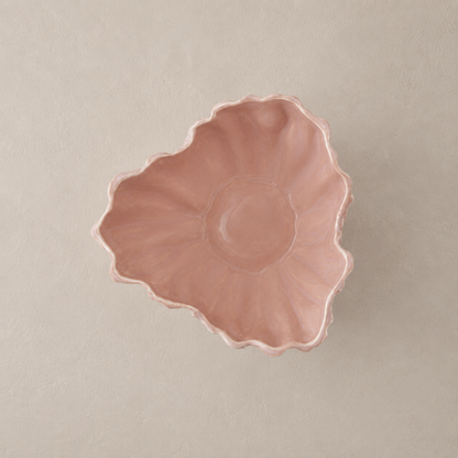 Sculpted Petal Stoneware Bowl