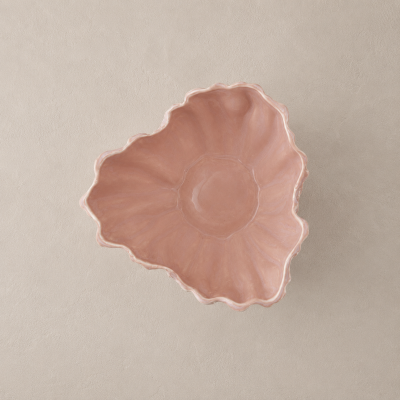 Sculpted Petal Stoneware Bowl