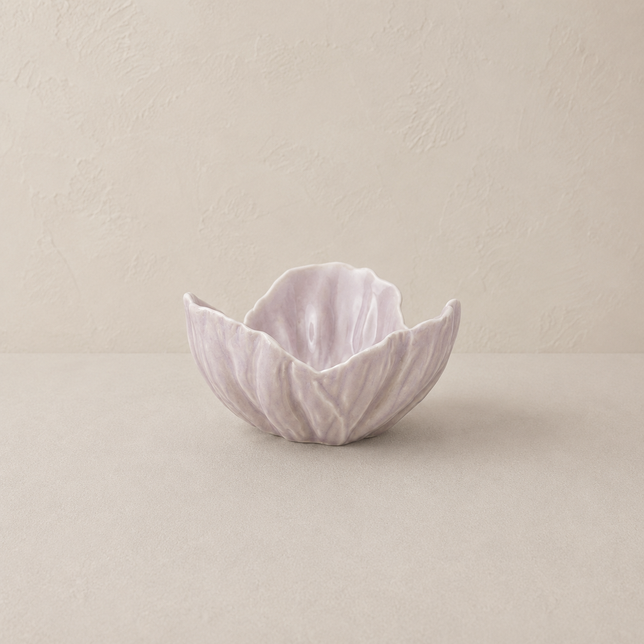 Sculpted Petal Stoneware Bowl