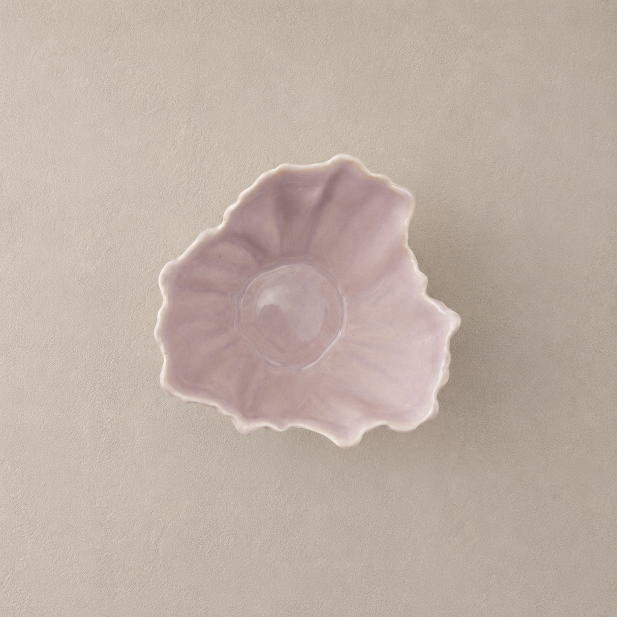Sculpted Petal Stoneware Bowl