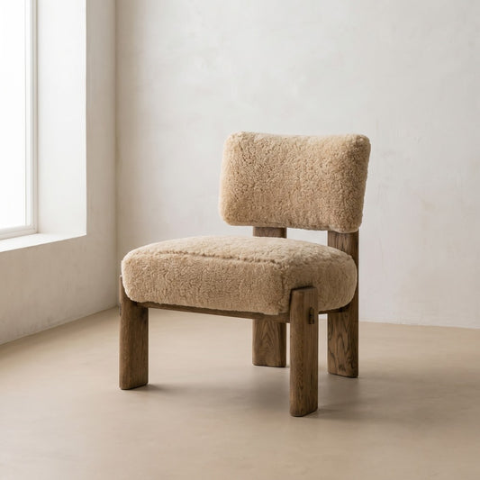 Shearling Leather Cassius Chair