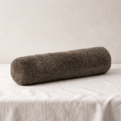 Shorn Curly Sheepskin Bolster Pillow