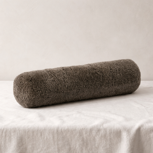 Shorn Curly Sheepskin Bolster Pillow