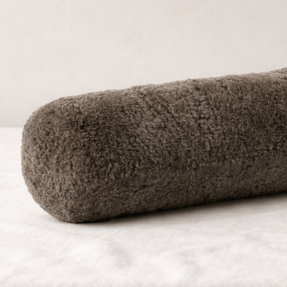 Shorn Curly Sheepskin Bolster Pillow