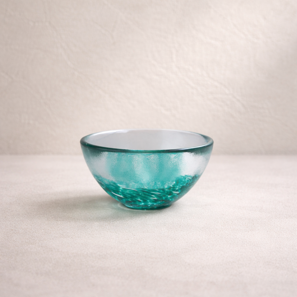 Speckled Glass Pinch Pot Bowl