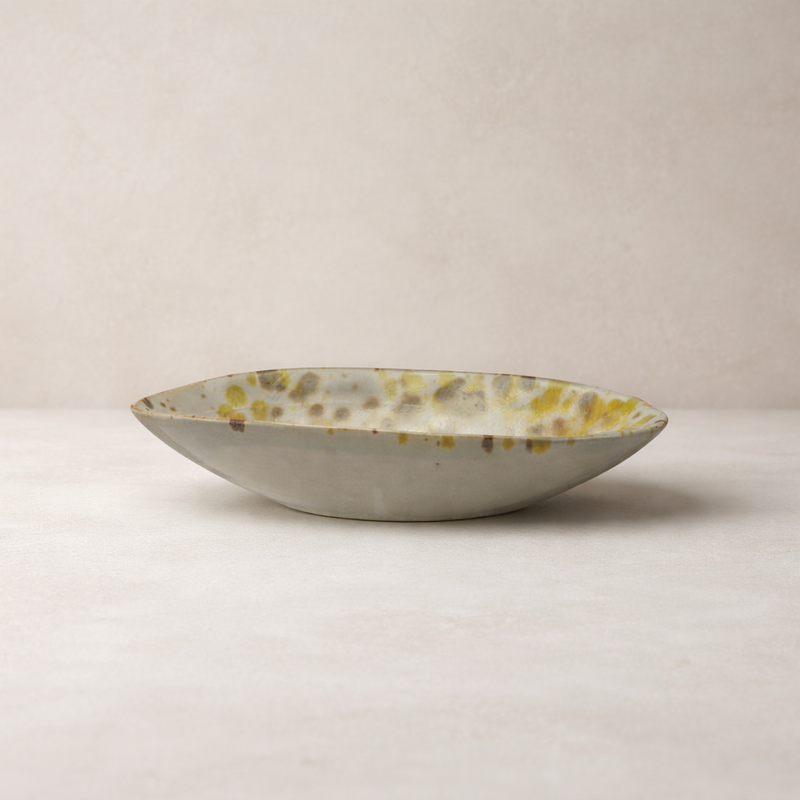 Speckled Oval Stoneware Dish
