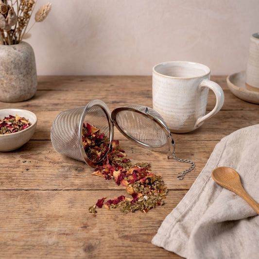 Stainless Steel Mesh Tea Infuser, styled at home