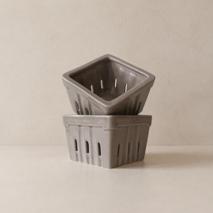 Stoneware Berry Basket