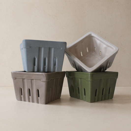 Stoneware Berry Basket