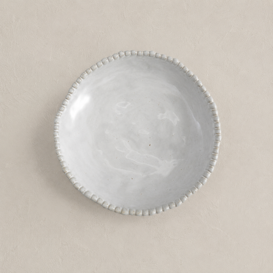 Stoneware Hobnail Low Bowl